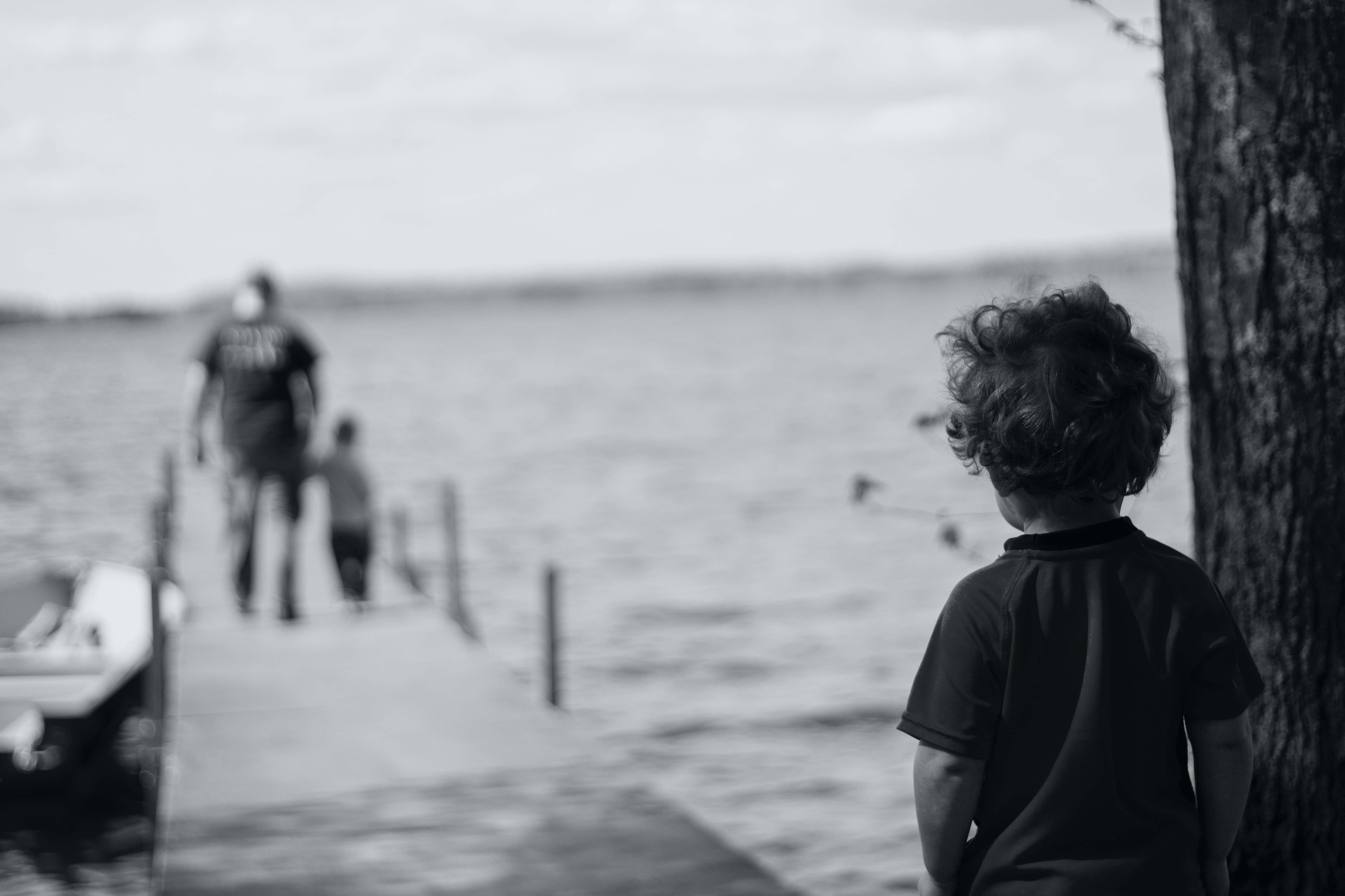 child-watching-family-walk-away