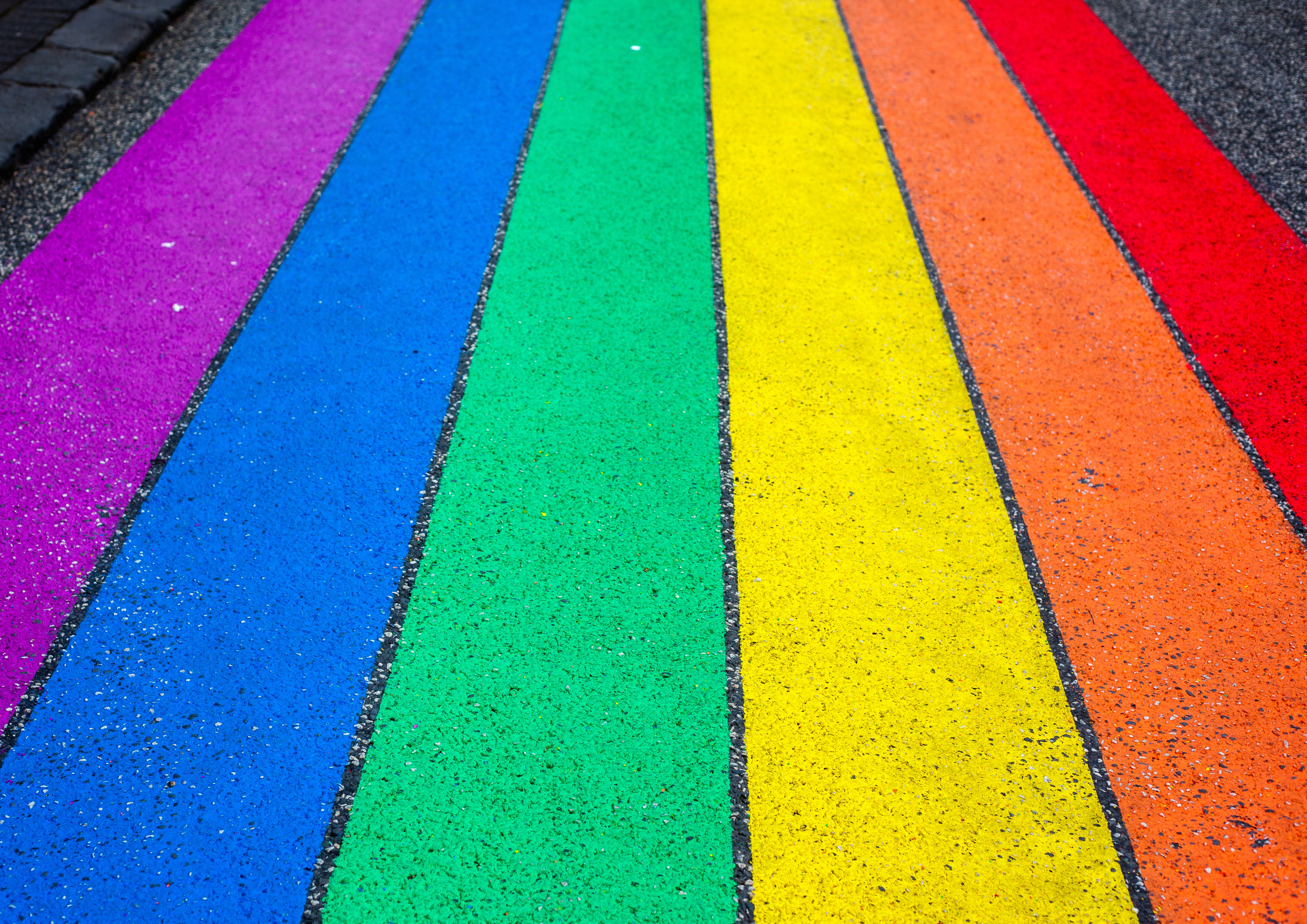 LGBTQ-chalk-painted-sidewalk-rainbow