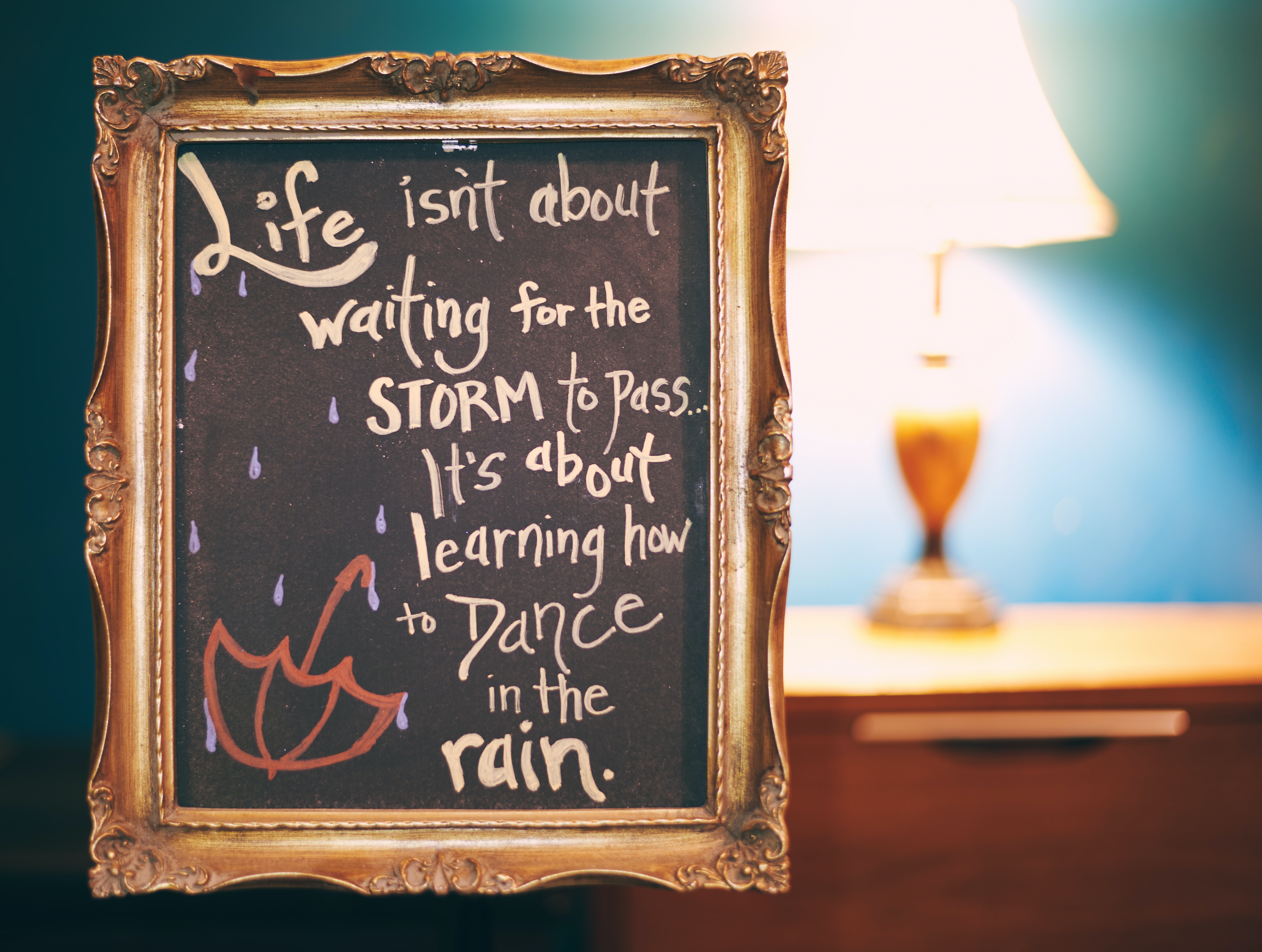 framed-quote-life-isn't-about-waiting-for-the-storm-to-pass
